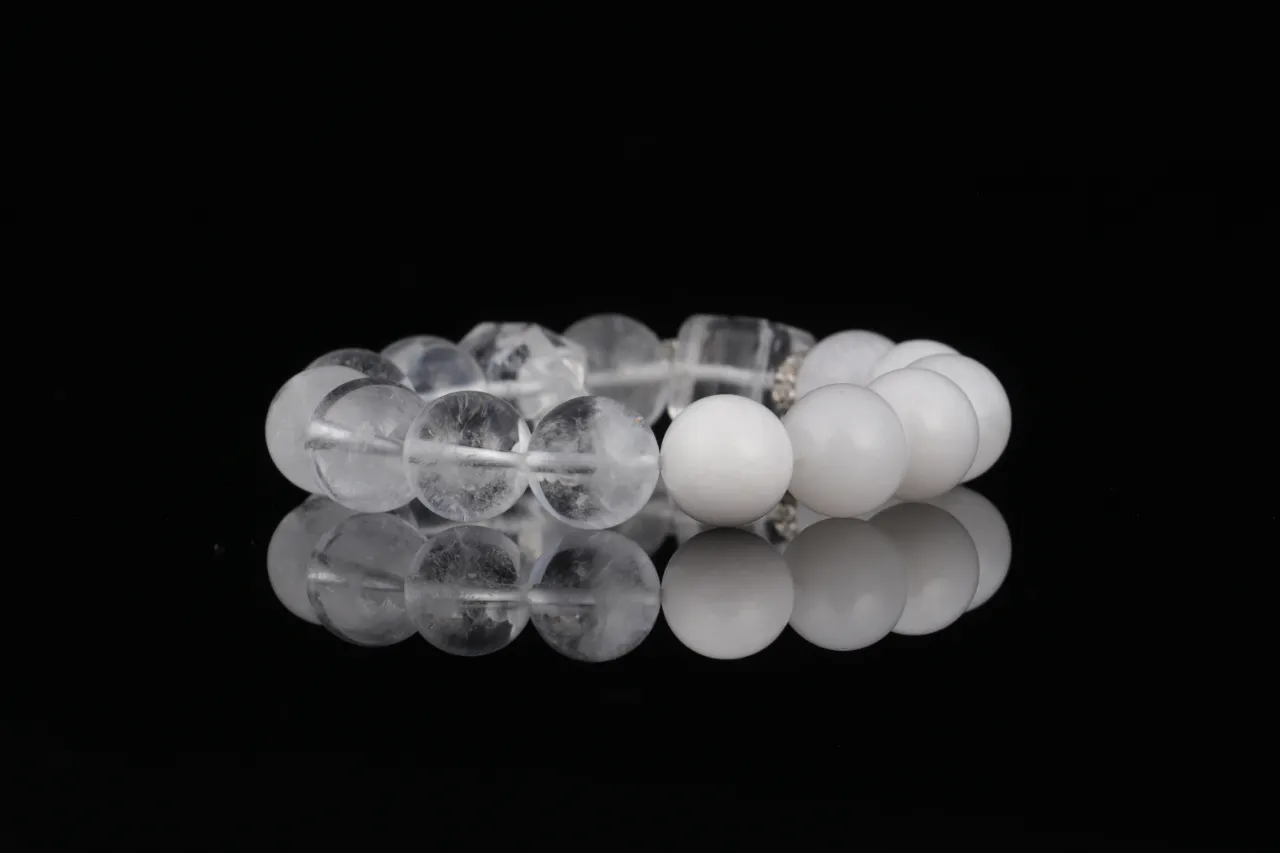 白阿塞白幽靈 天然水晶手串生辰定制 4