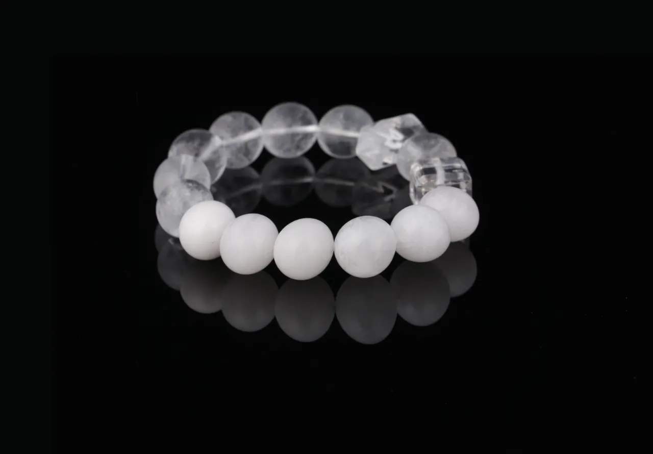 白阿塞白幽靈 天然水晶手串生辰定制 8