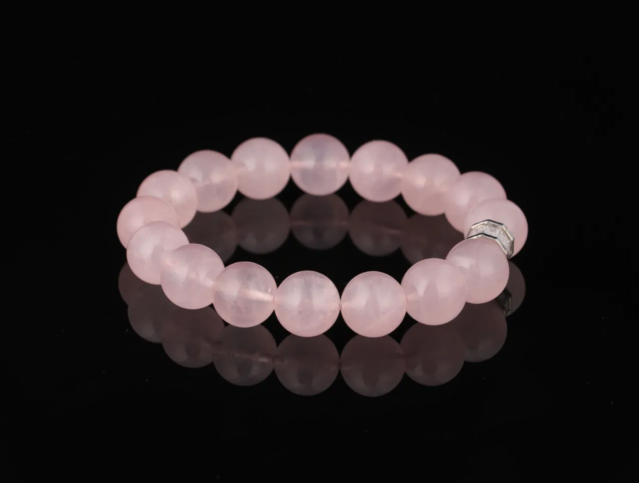粉晶凝愛天然水晶手串生辰定制專屬客制 2