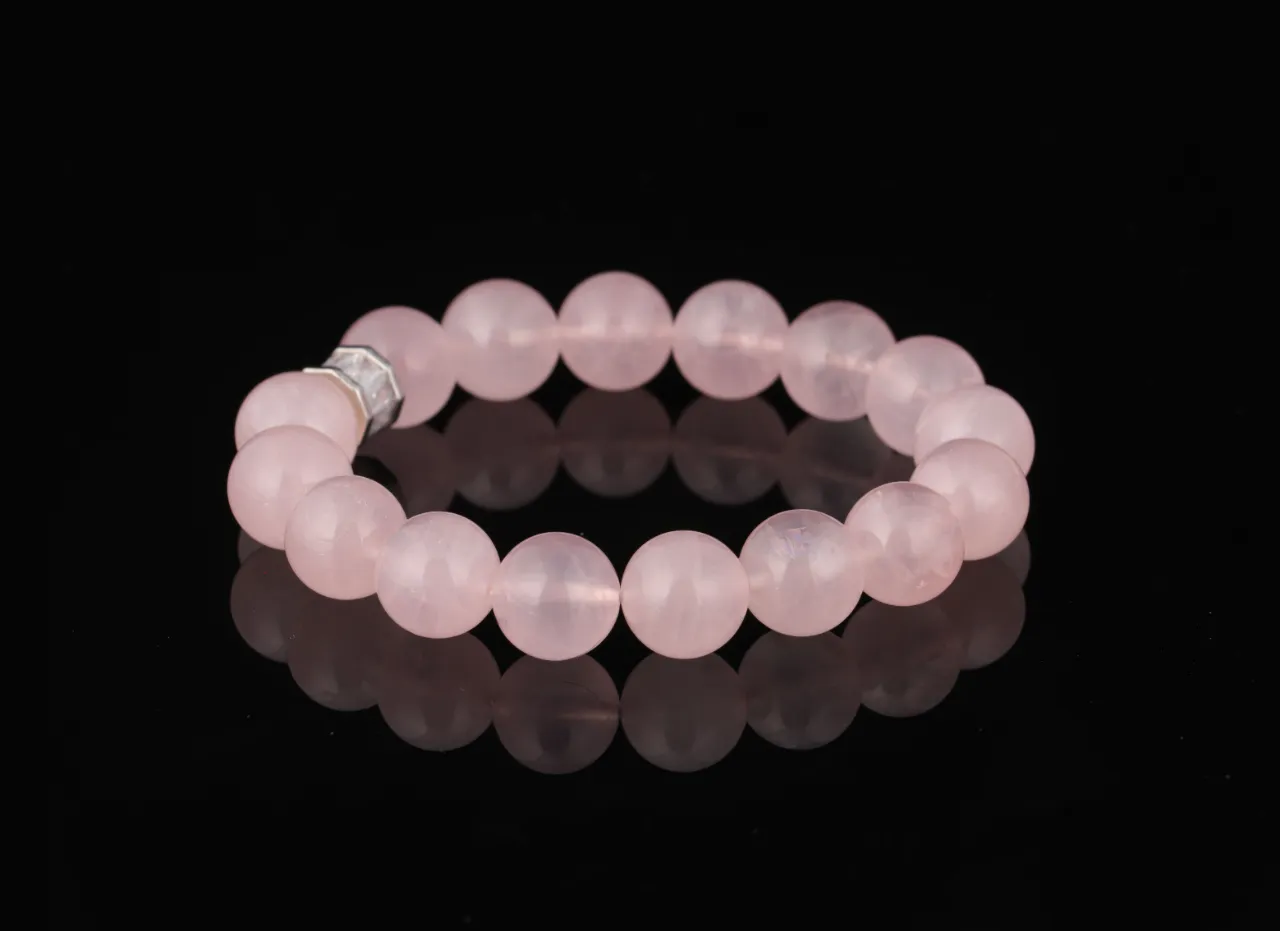 粉晶凝愛天然水晶手串生辰定制專屬客制 4