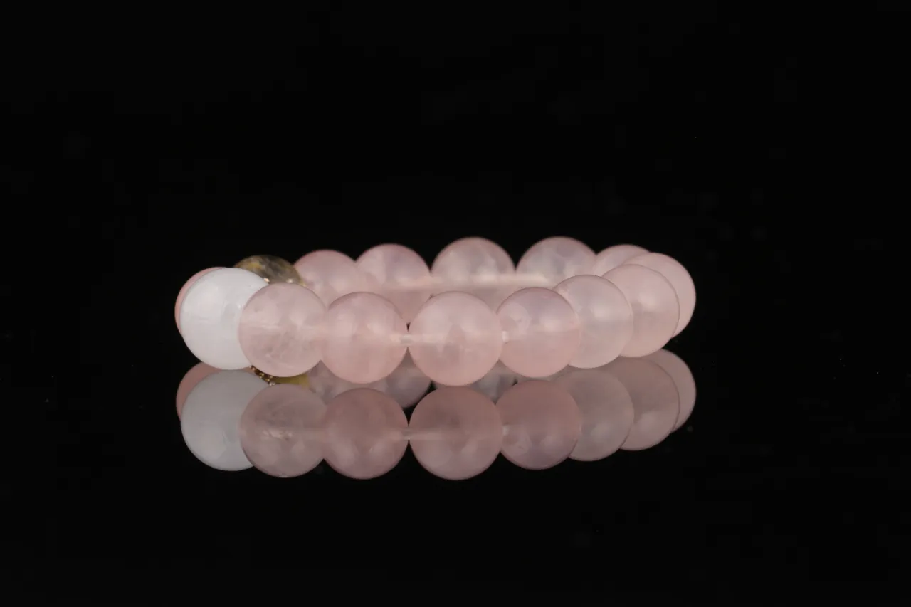 粉晶白水晶黃塔晶天然水晶生辰定制 5