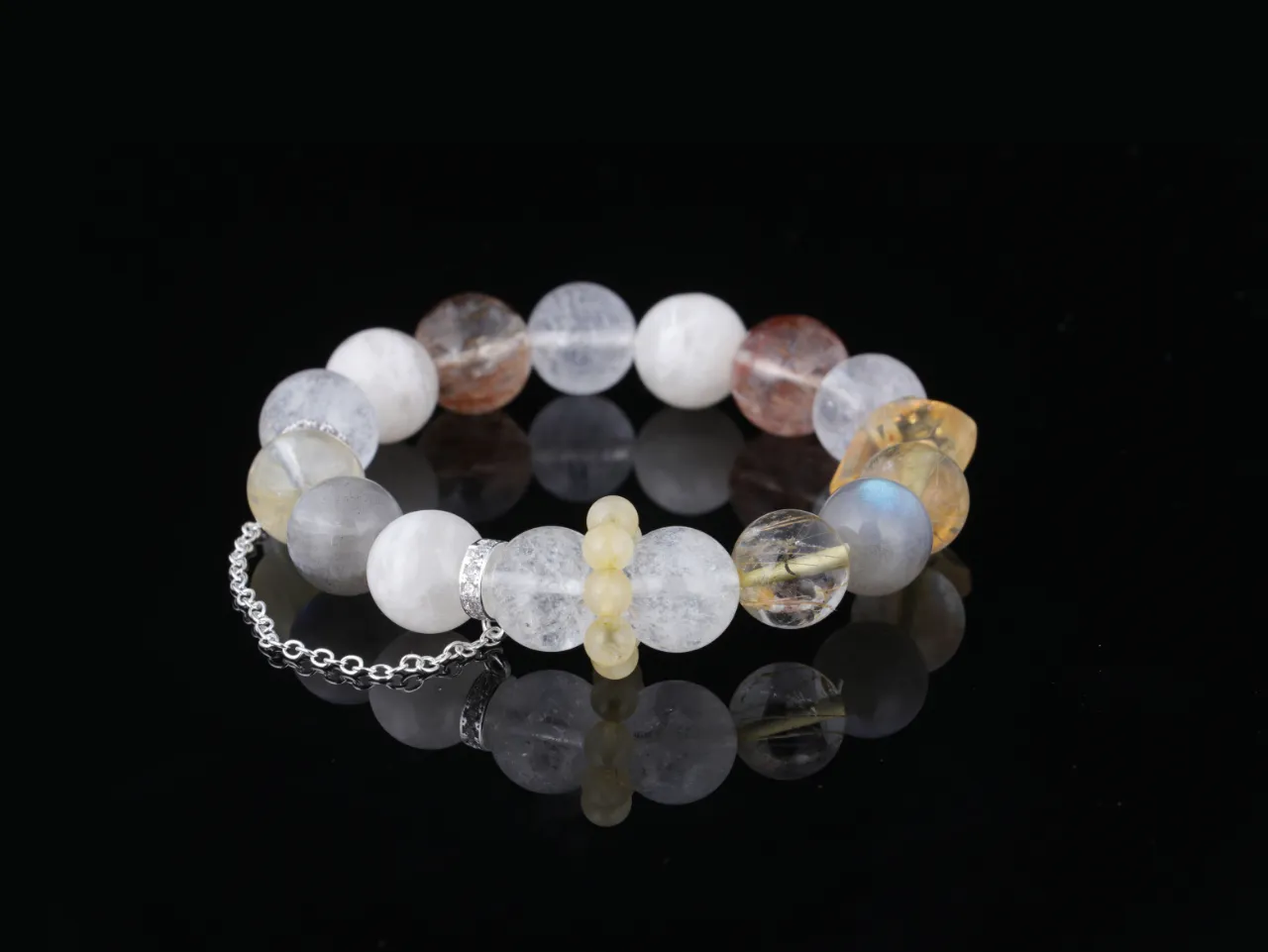 幻晶韻 |婚紗幽靈黑金超7黑髮晶月光石 2