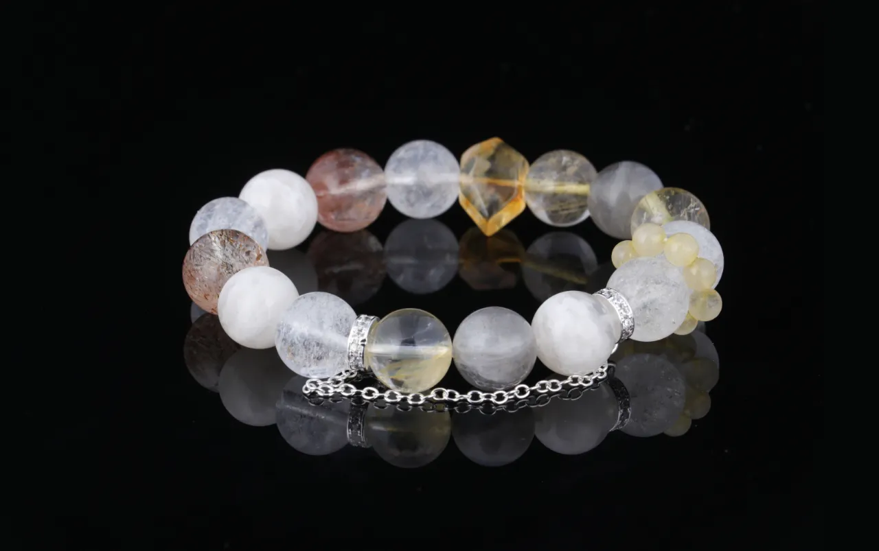 幻晶韻 |婚紗幽靈黑金超7黑髮晶月光石 3