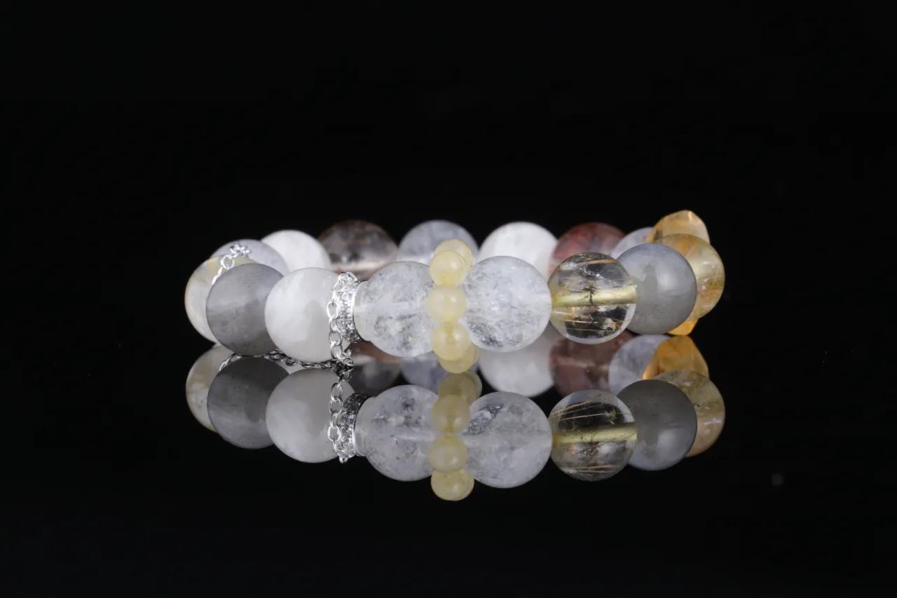 幻晶韻 |婚紗幽靈黑金超7黑髮晶月光石 5