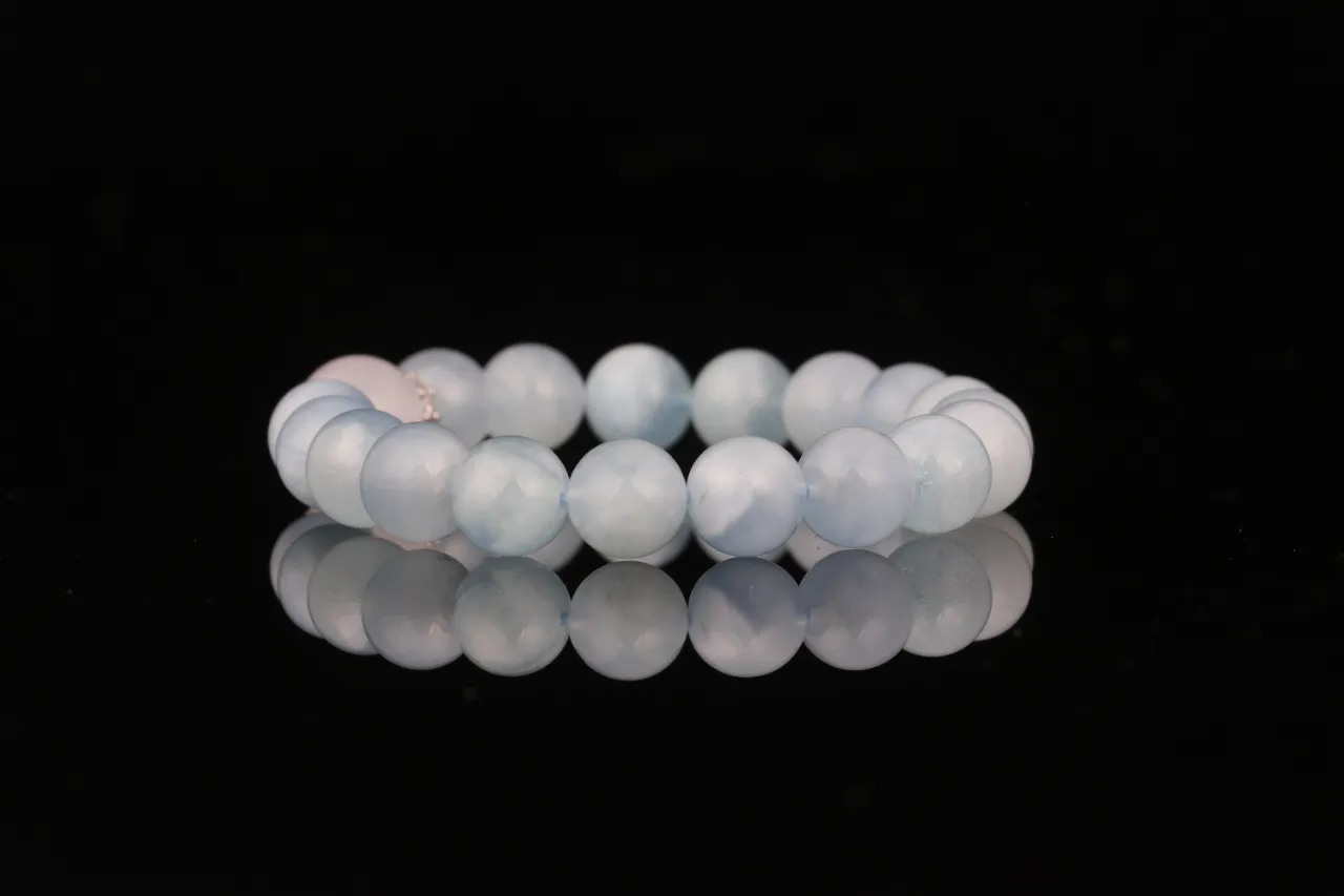 天然水晶手串生辰定制藍月光白阿塞 5