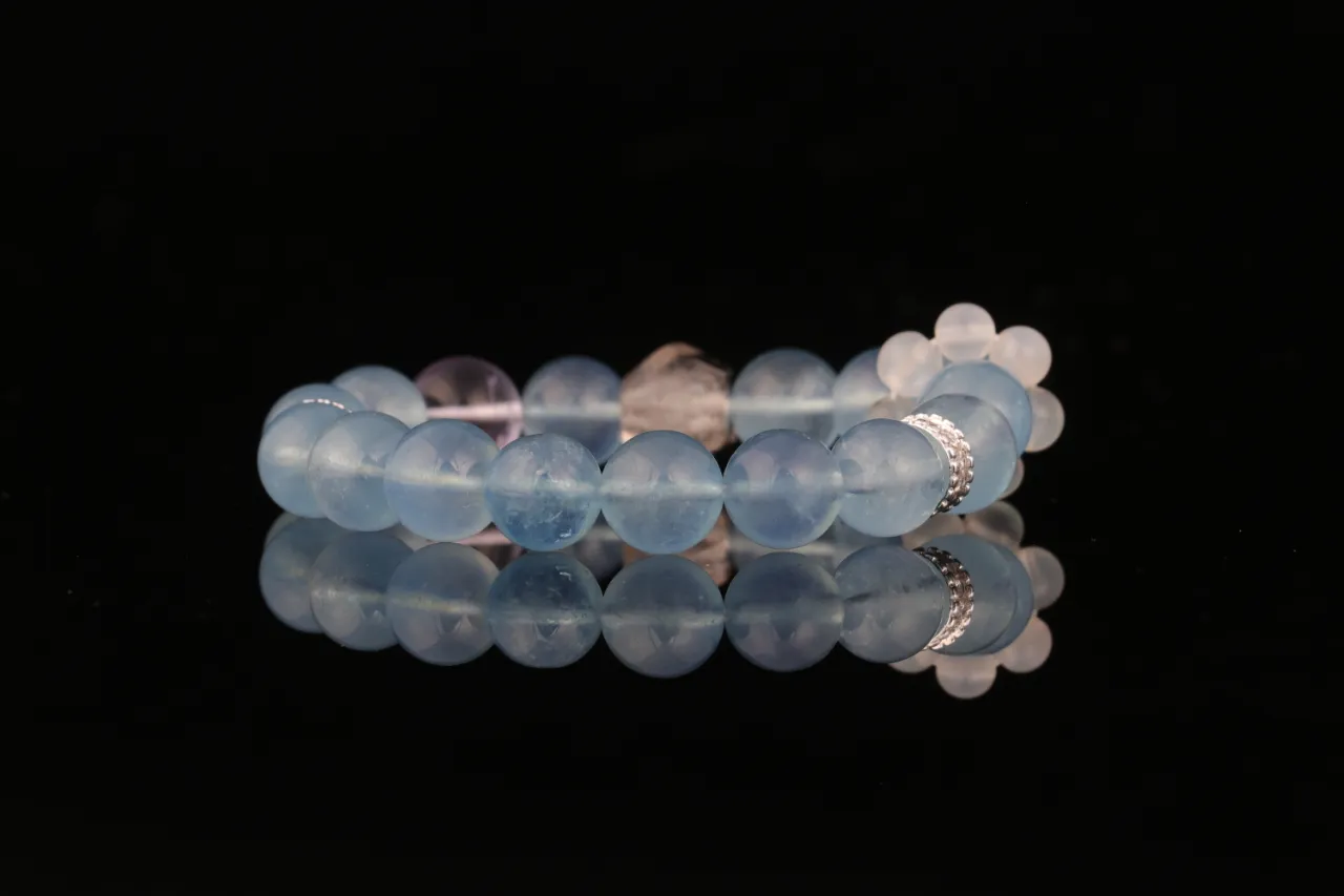 海藍寶紫水晶白水晶天然水晶手串免費測算 3