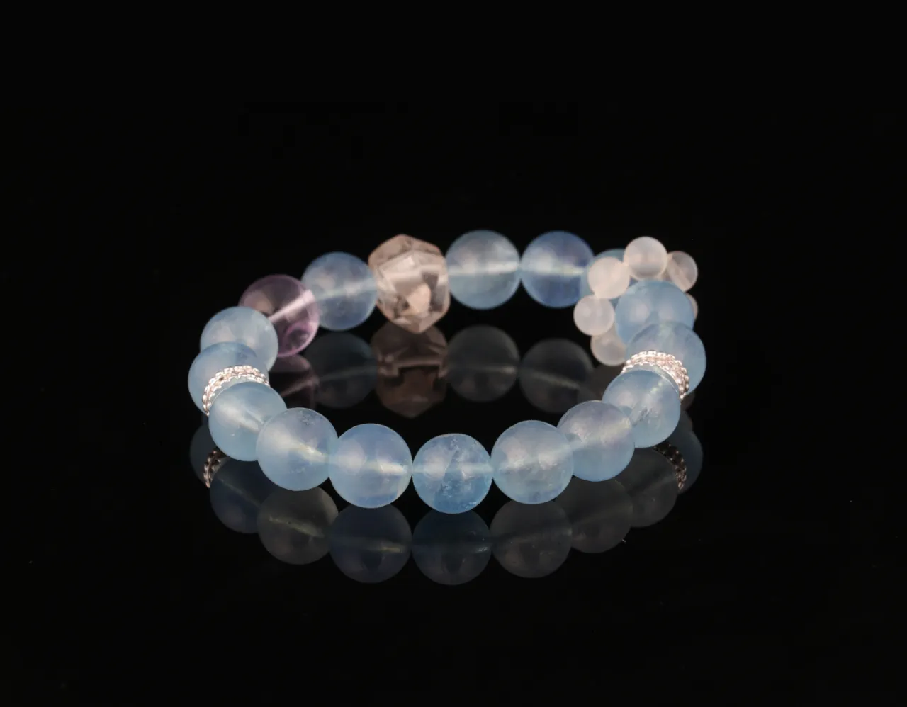 海藍寶紫水晶白水晶天然水晶手串免費測算 7