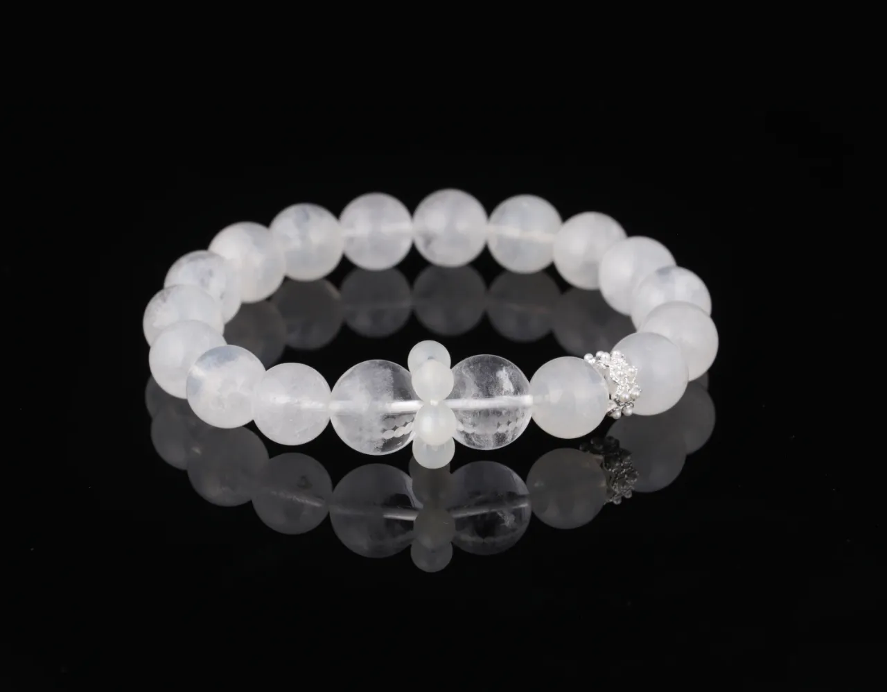 白水晶白幽靈水晶手串客製天然水晶