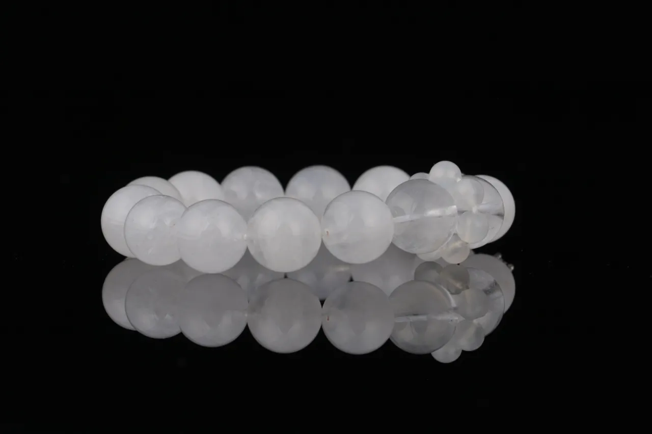 白水晶白幽靈水晶手串客製天然水晶 3