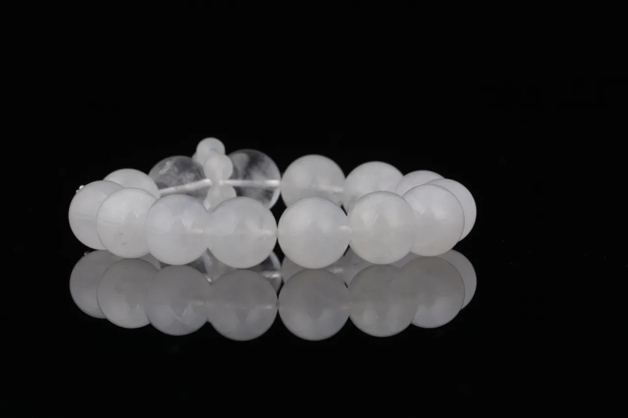 白水晶白幽靈水晶手串客製天然水晶 4