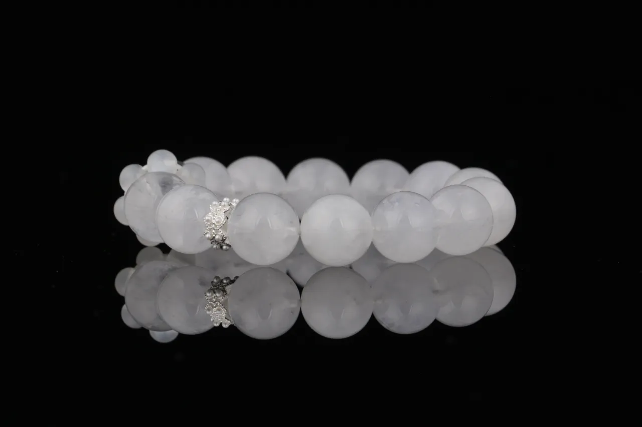 白水晶白幽靈水晶手串客製天然水晶 5