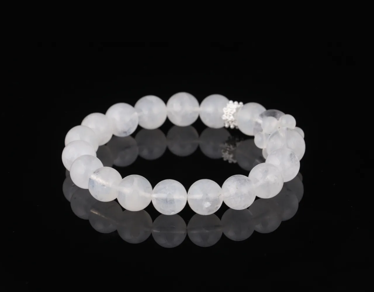 白水晶白幽靈水晶手串客製天然水晶 6