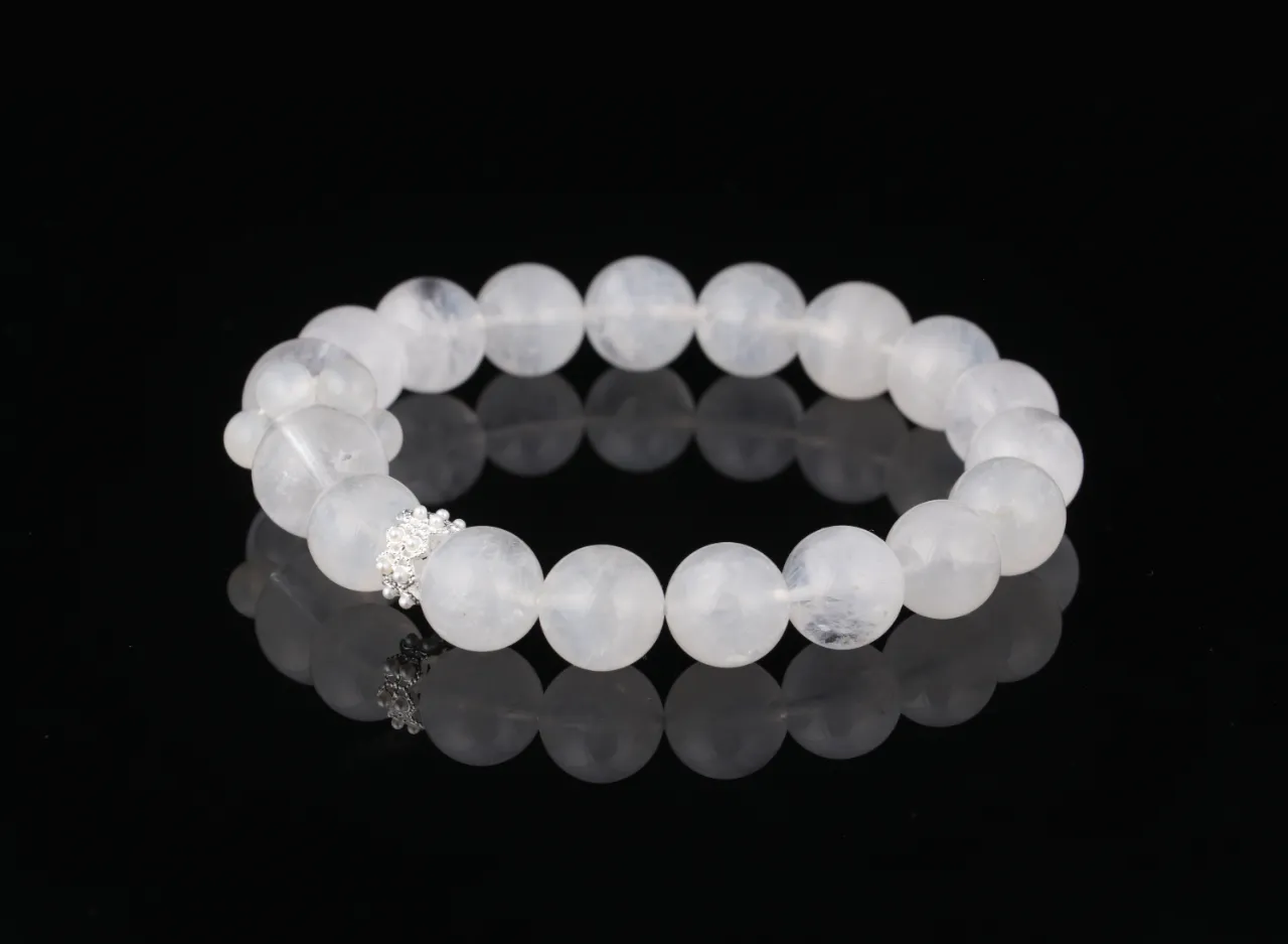 白水晶白幽靈水晶手串客製天然水晶 8