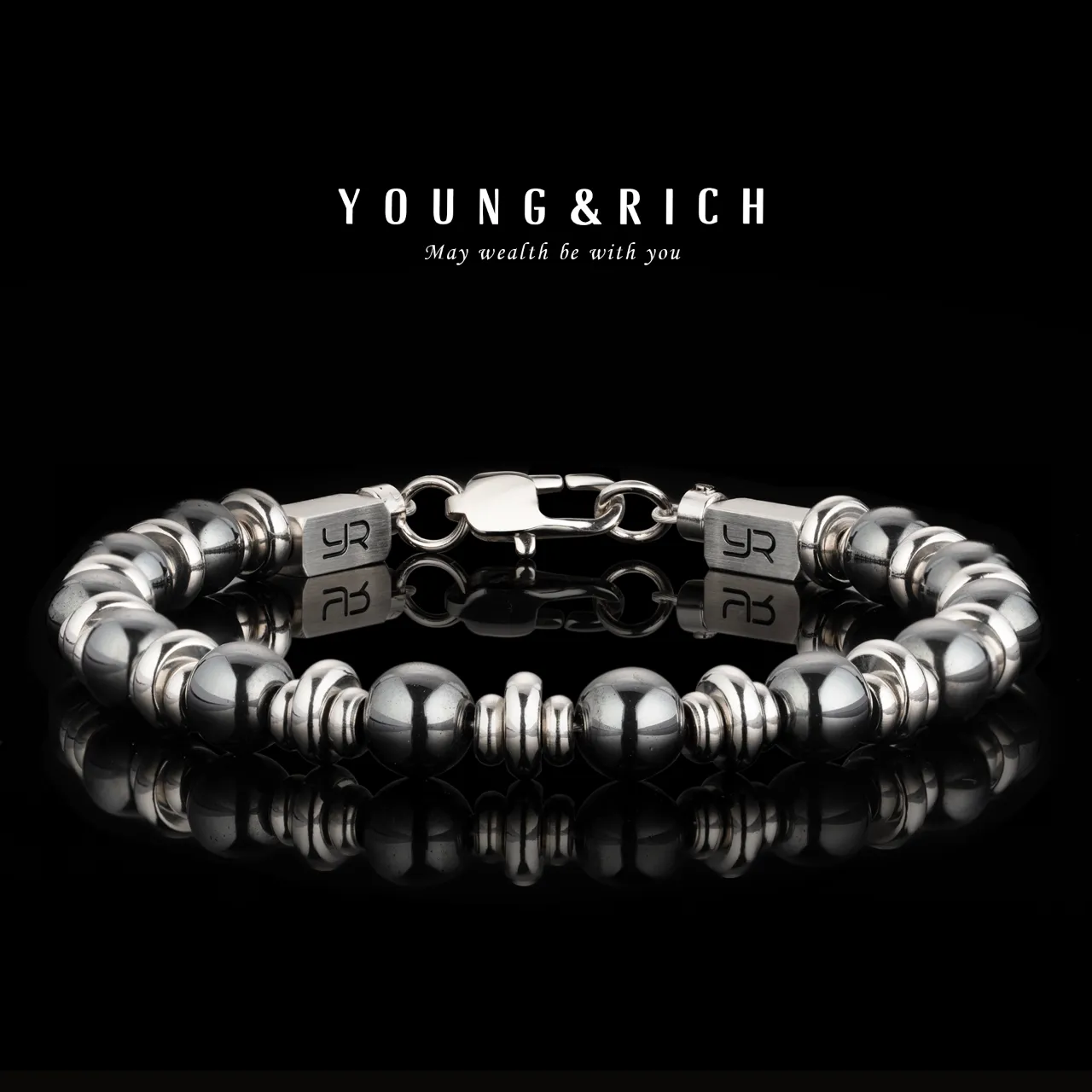 鐵磁石手鍊赤鐵礦手串6mm復古輕奢