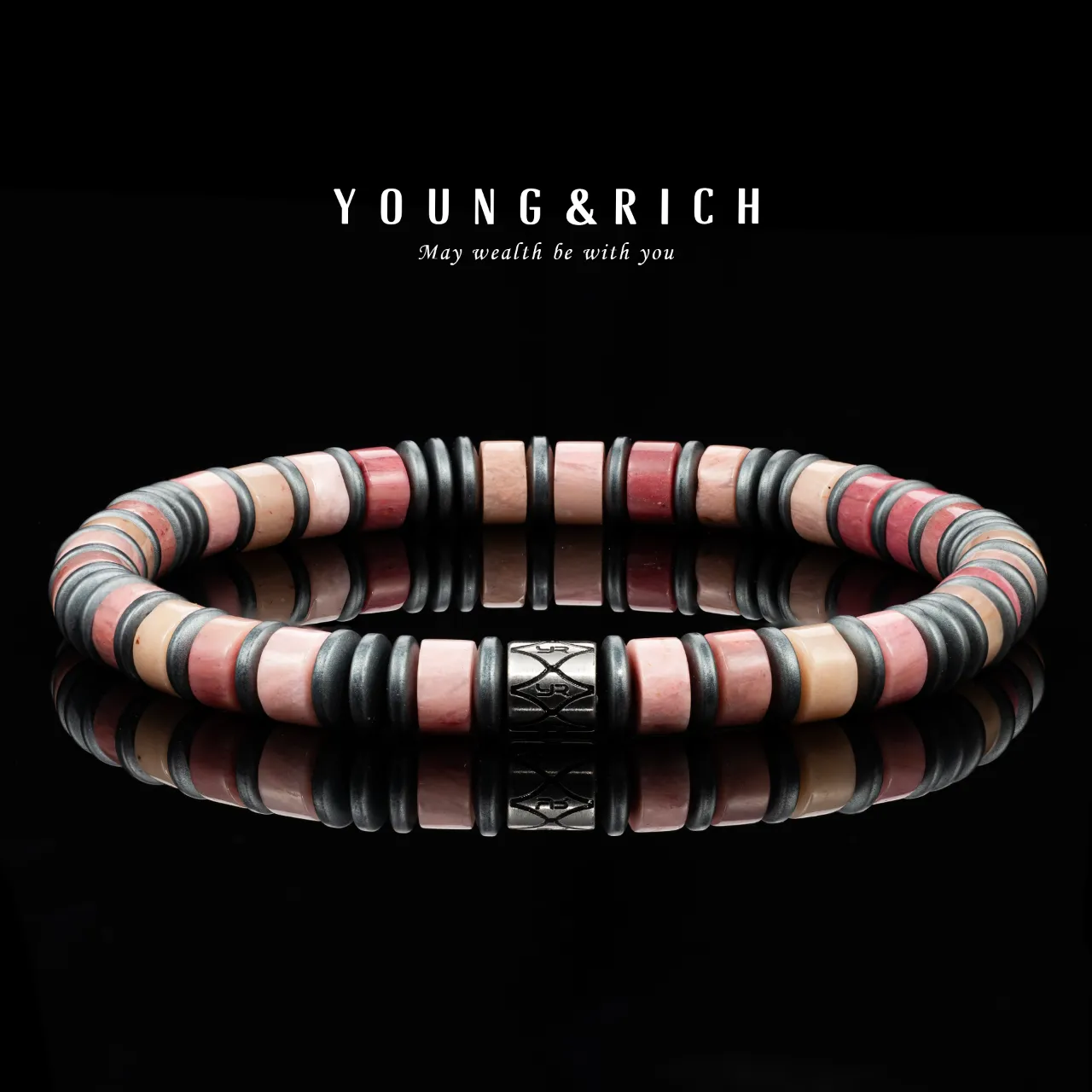 男士女款爆款新款紅紋石手串6mm小眾設計高級感