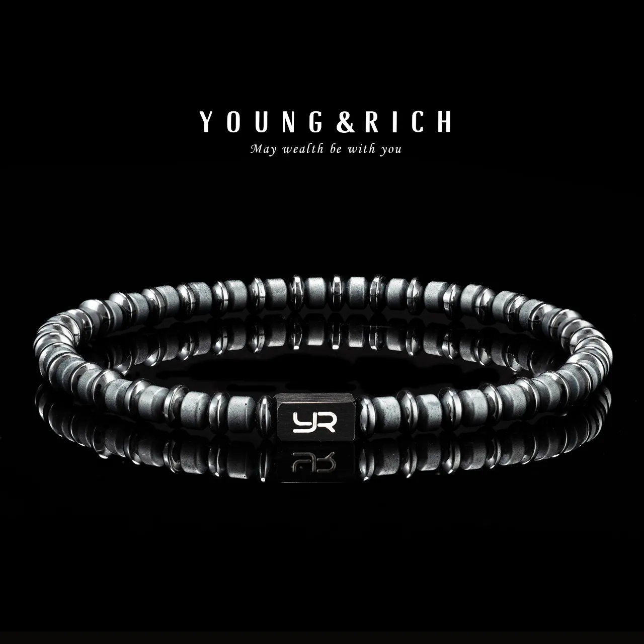 鐵磁石手鍊4mm赤鐵礦手串男士時尚復古男生小眾手串