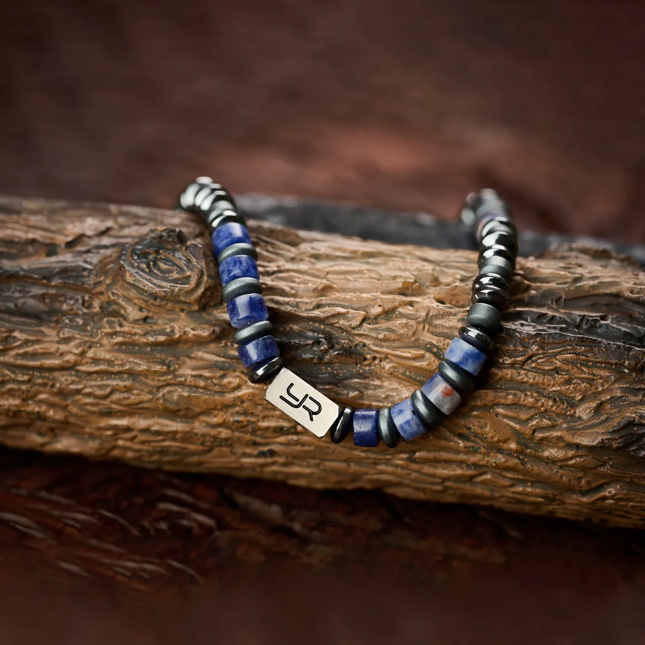男士手工藍紋石手串波西米亞風ins百搭輕奢手鏈 5