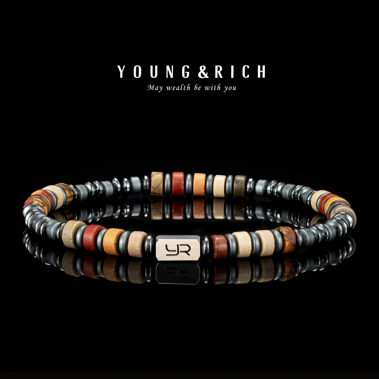 畢加索赤鐵礦手串4mm波西米亞ins小眾飾品精緻勇氣手鍊